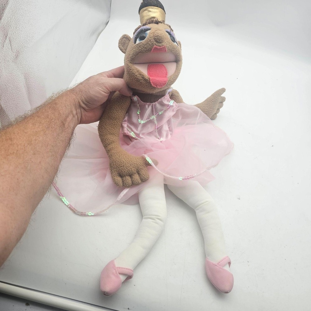 Melissa & Doug Ballerina Girl Hand Puppet Plush Stuffed Toy Large Pink Kids